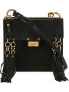 Chloé Jane Shoulder Bag, Women's, Black, Calf Leather/calf Suede