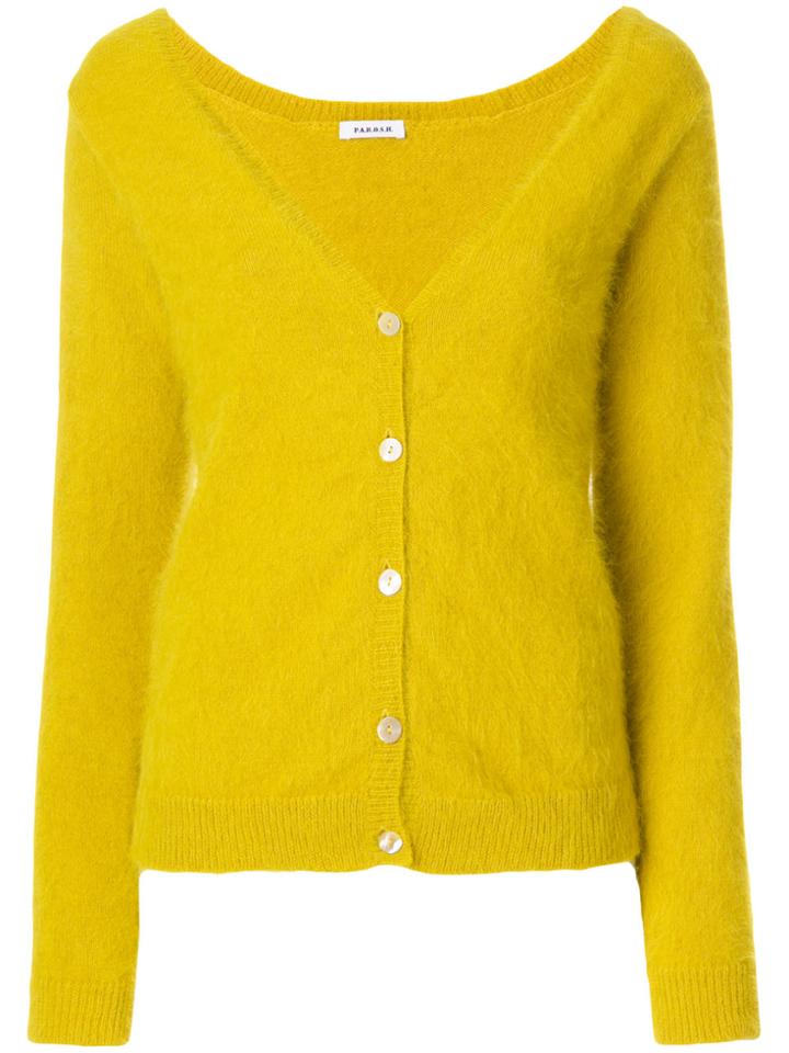 P.a.r.o.s.h. V-neck Cardigan - Yellow & Orange
