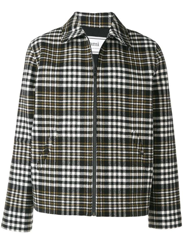 Ami Paris Bonded Zipped Jacket - Black