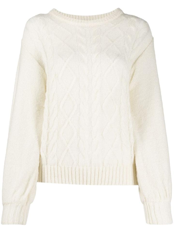 Guardaroba Cable Knit Jumper - White