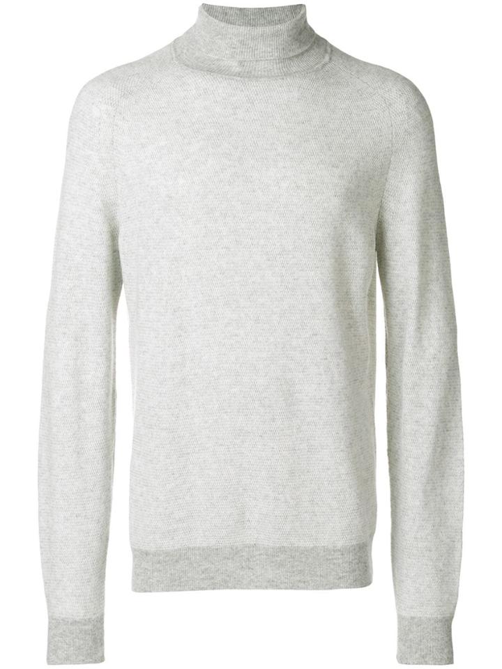 Ermenegildo Zegna Jacquard Turtleneck Sweater - Grey