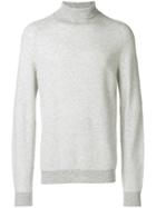 Ermenegildo Zegna Jacquard Turtleneck Sweater - Grey