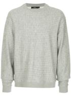 Bassike Sunday Striped Sweatshirt - Grey