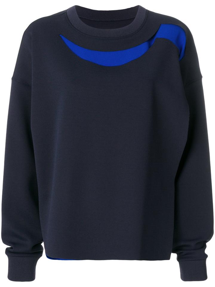 Maison Margiela Cut-out Detail Sweatshirt - Blue