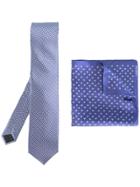 Lanvin Diamonds Tie And Pocket Square Set - Blue