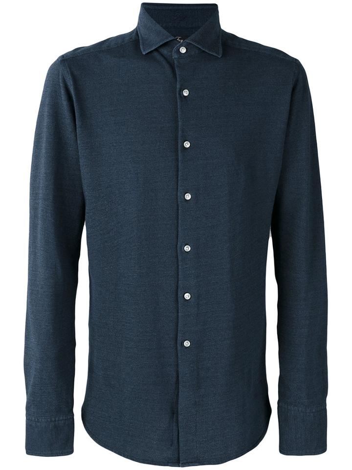 Fay - Classic Shirt - Men - Cotton - Xxl, Blue, Cotton