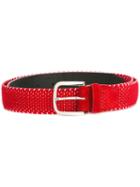 Orciani Woven Belt, Men's, Size: 90, Red, Suede/nylon