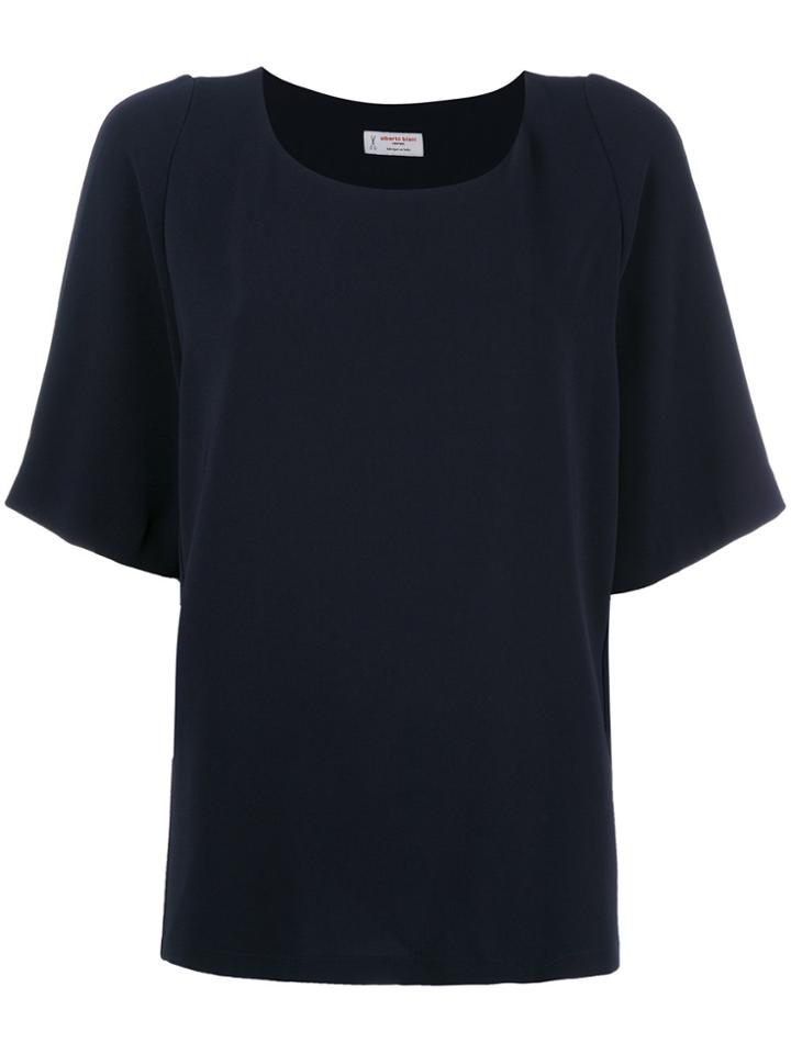 Alberto Biani Pleated Back T-shirt - Blue