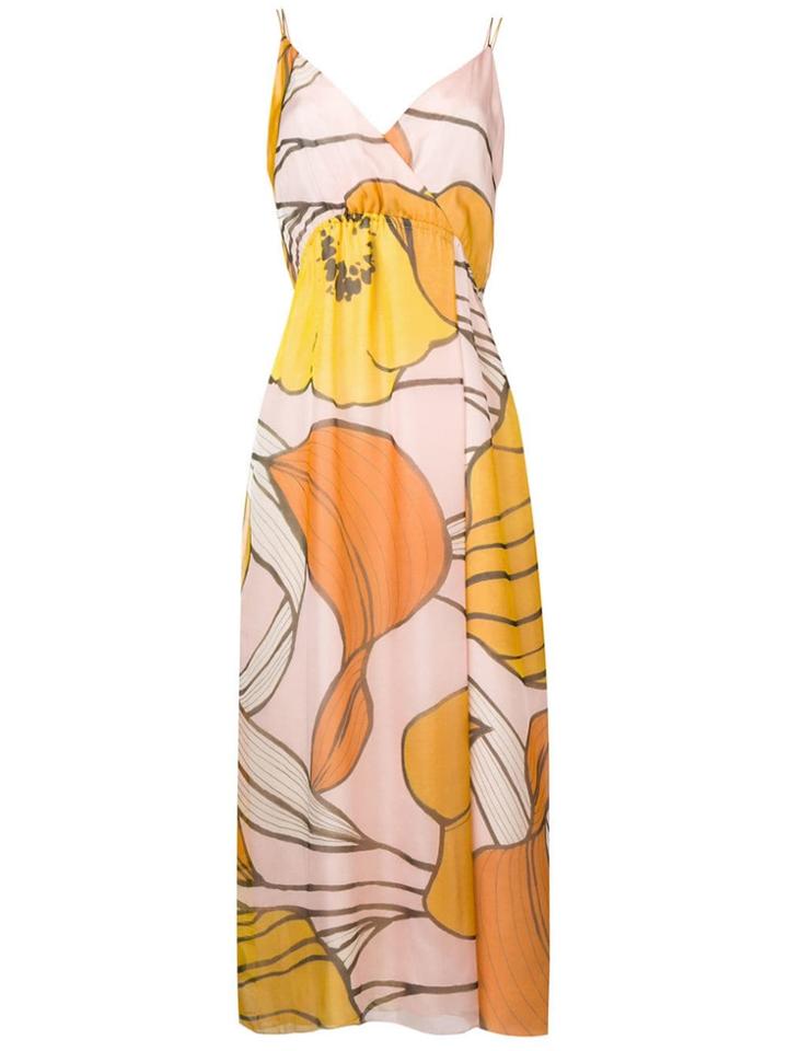 Luisa Cerano Floral Print Cami Dress - Neutrals