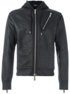 Dsquared2 Cropped Zip Detail Hoodie