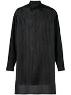 Yohji Yamamoto Printed Striped Shirt - Black