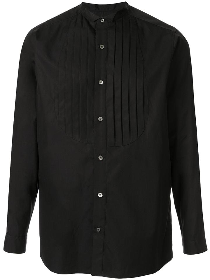 Education From Young Machines Pintucked Poplin Shirt - Black
