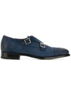 Santoni Distressed Monk Shoes - Blue