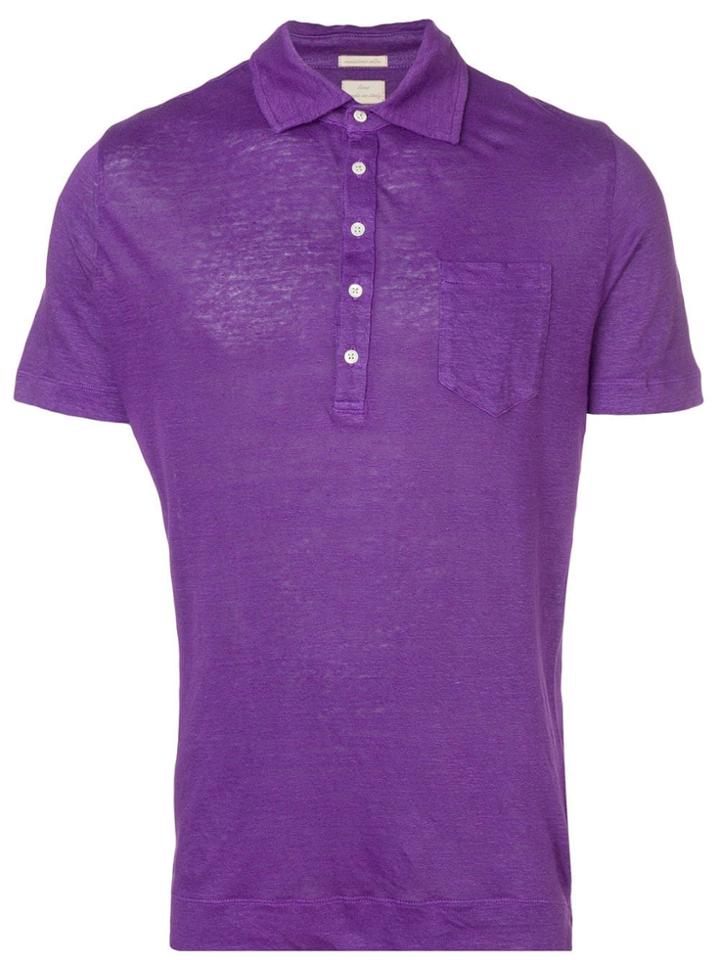 Massimo Alba Short Sleeve Polo Shirt - Purple