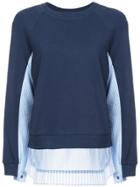 Derek Lam 10 Crosby Shirting Knitted Pullover - Blue