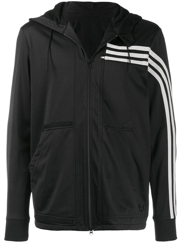 Y-3 Three Stripe Hooded Track Top - Black