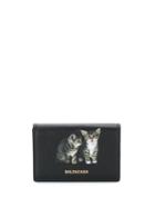 Balenciaga Kitten Ville Mini Wallet - Black