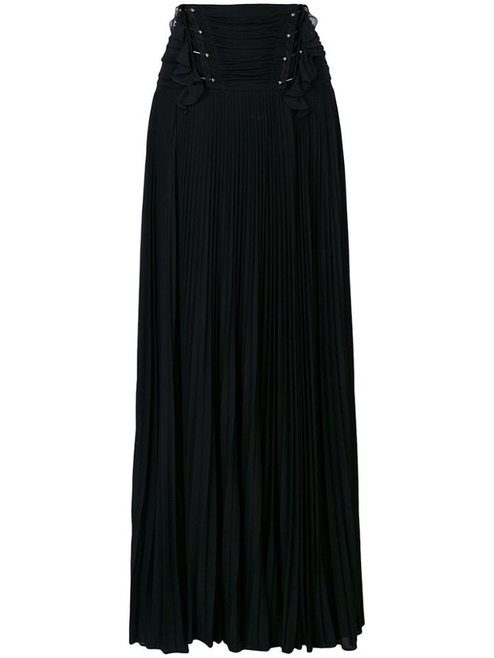Roberto Cavalli Pleated Maxi Skirt - Black
