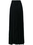 Roberto Cavalli Pleated Maxi Skirt - Black
