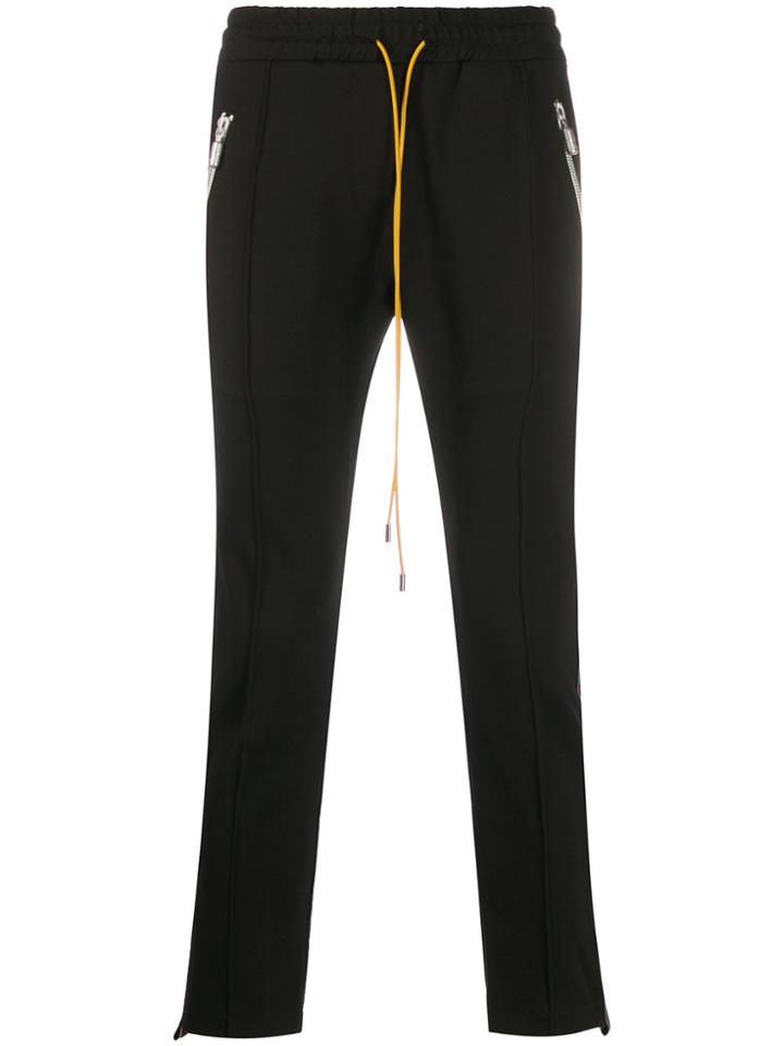 Rhude Striped-trim Slim-fit Track Pants - Black