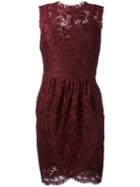 Dolce & Gabbana Lace Wrap Dress, Women's, Size: 42, Red, Viscose/polyamide/silk/polyamide