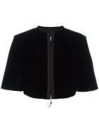 Giorgio Armani Flared Shortsleeved Jacket - Black