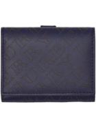 Burberry Perforated Logo Wallet - Blue