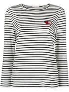 Chinti & Parker Striped Longsleeved T-shirt - White