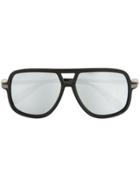 Alexander Mcqueen Eyewear Thick Frame Sunglasses - Black