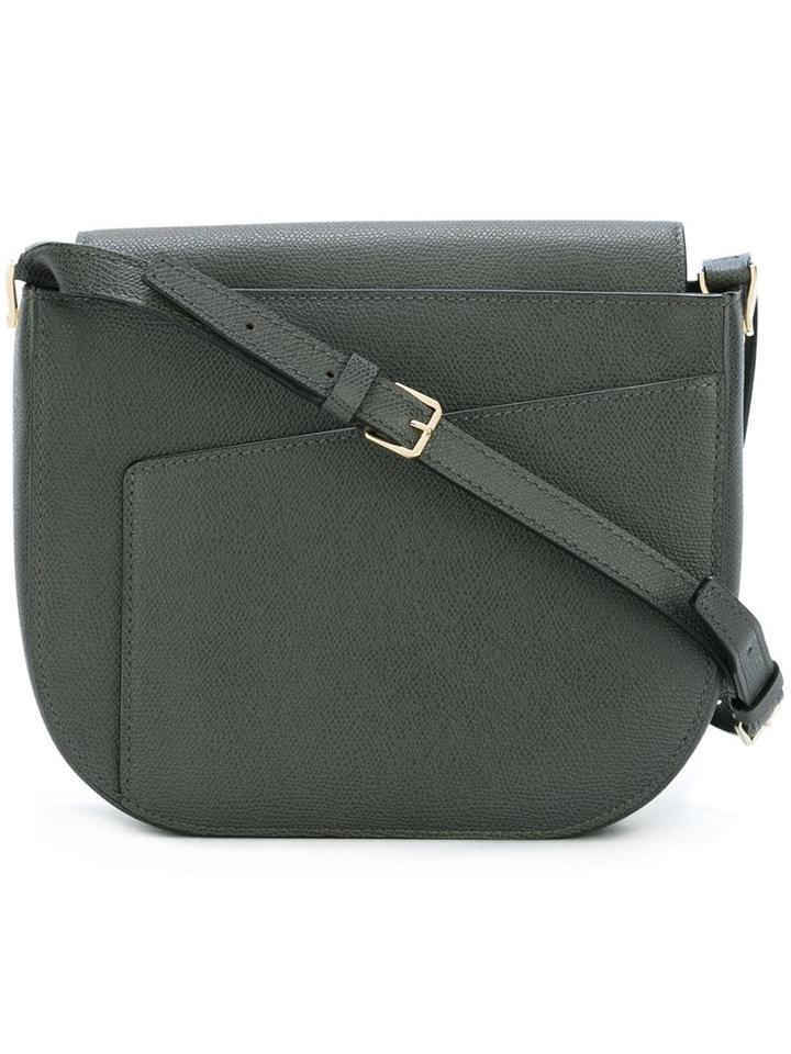 Valextra Hobo Crossbody Bag, Women's, Grey