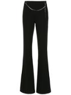 Nk Chain Detail Flared Trousers - Black