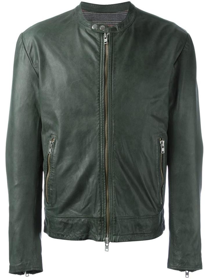 S.w.o.r.d 6.6.44 'divo' Jacket, Men's, Size: 54, Green, Leather/cotton/polyester