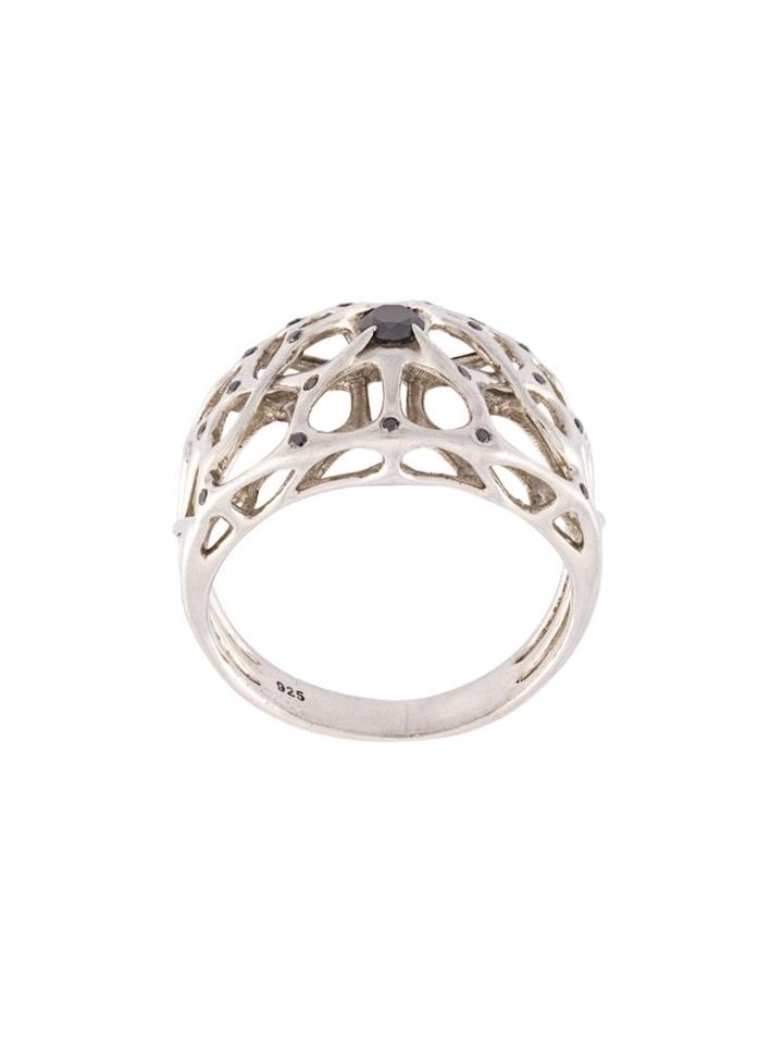 John Brevard 'web' Sapphire Ring, Women's, Size: 7, Metallic