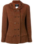 Chanel Pre-owned 1998's Gathered Collar Jacket - Brown