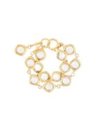 Chanel Pre-owned Diamond Shape Glass Stone Bracelet - Metallic