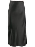 Helmut Lang Satin Slip Skirt - Grey