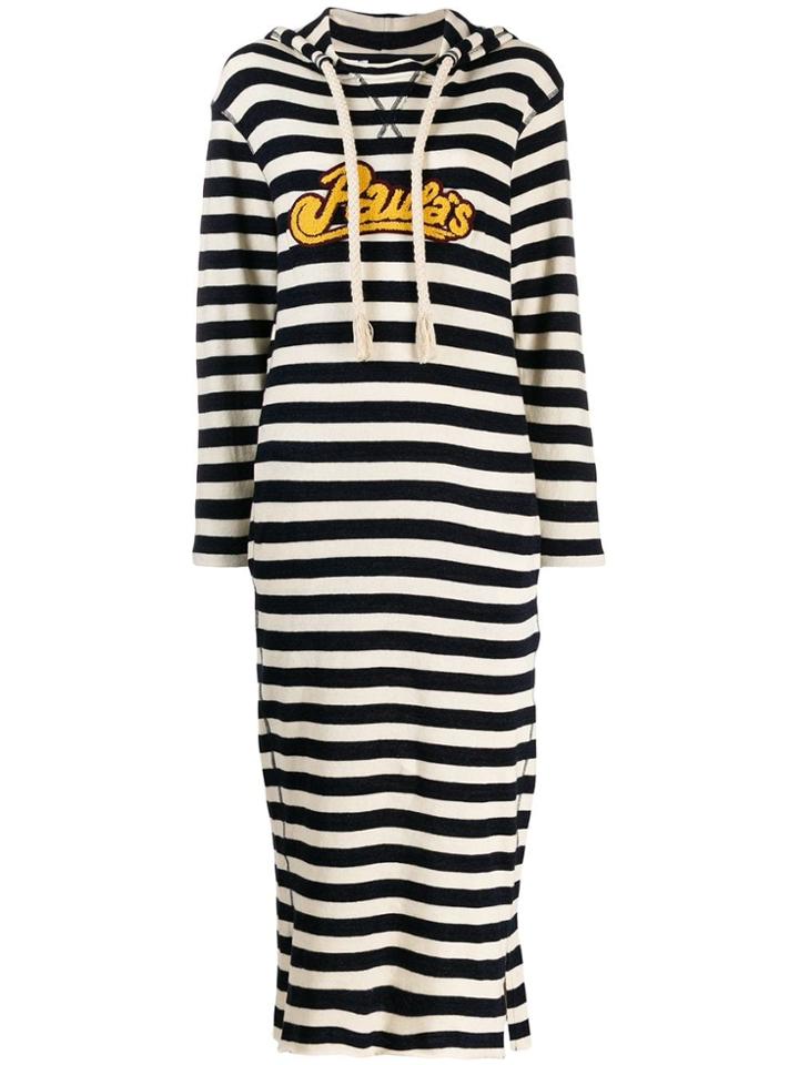 Loewe Striped Hoodie Dress - Blue