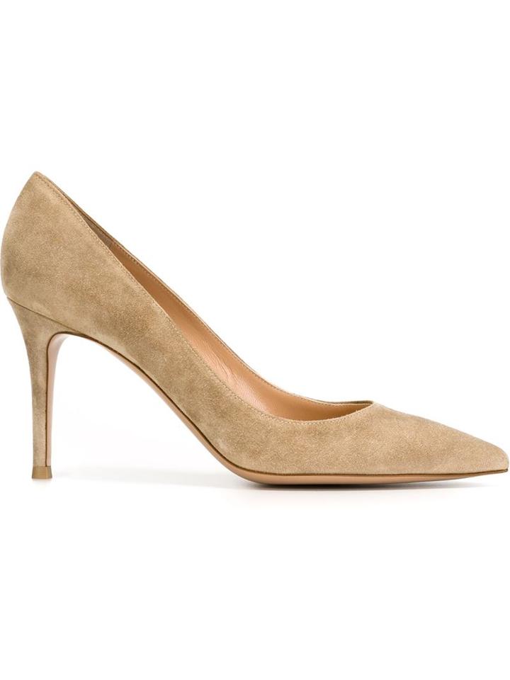 Gianvito Rossi Gianvito Pumps, Women's, Size: 37, Nude/neutrals, Leather/suede