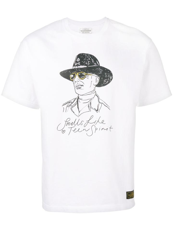 Neighborhood - Sketch Print T-shirt - Men - Cotton - Xl, White, Cotton