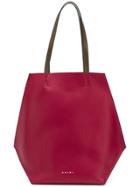 Marni Colour Block Shopper Tote - Red