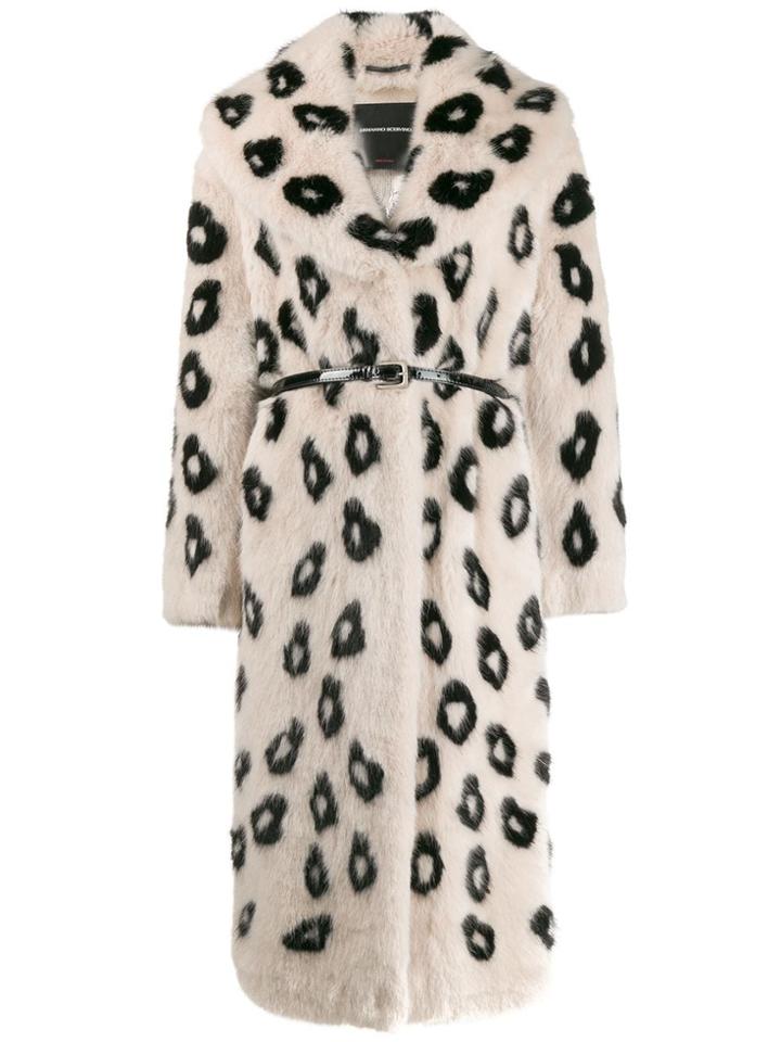 Ermanno Scervino Faux Fur Coat - White