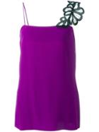 Victoria Beckham Lace Strap Cami Top, Women's, Size: 12, Pink/purple, Silk/cotton