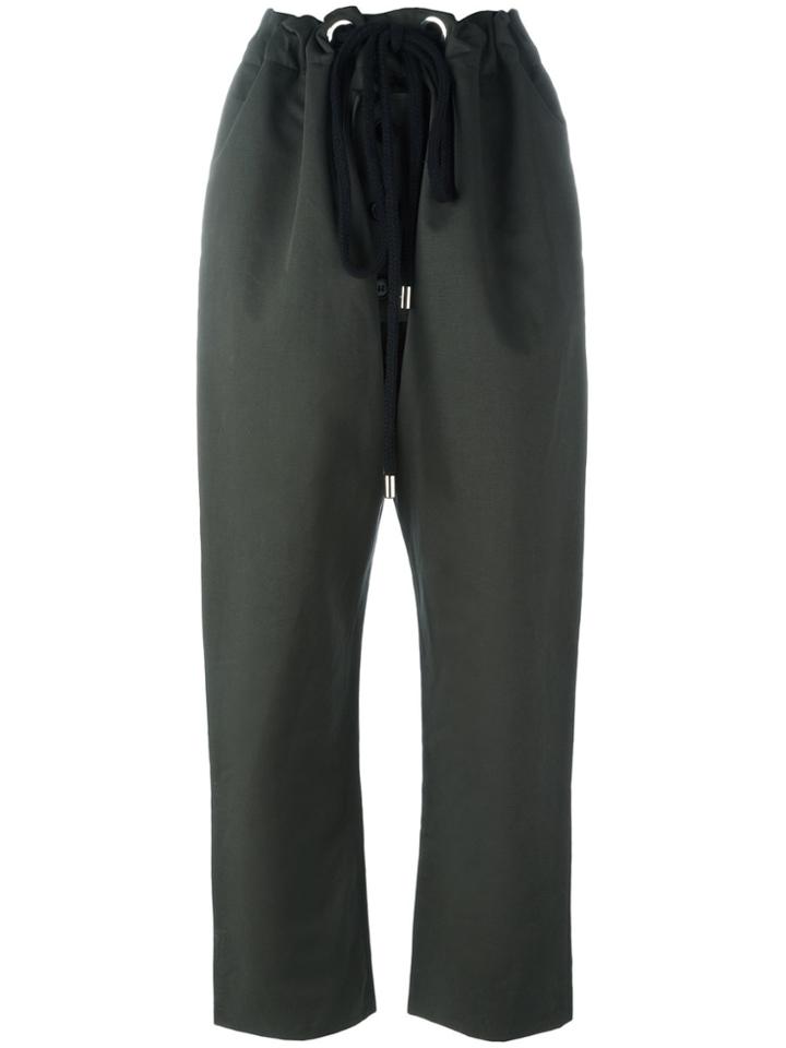 Marni Drawstring Cropped Trousers - Green