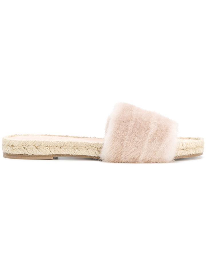 Solange Vison Slip-on Sandals - Nude & Neutrals