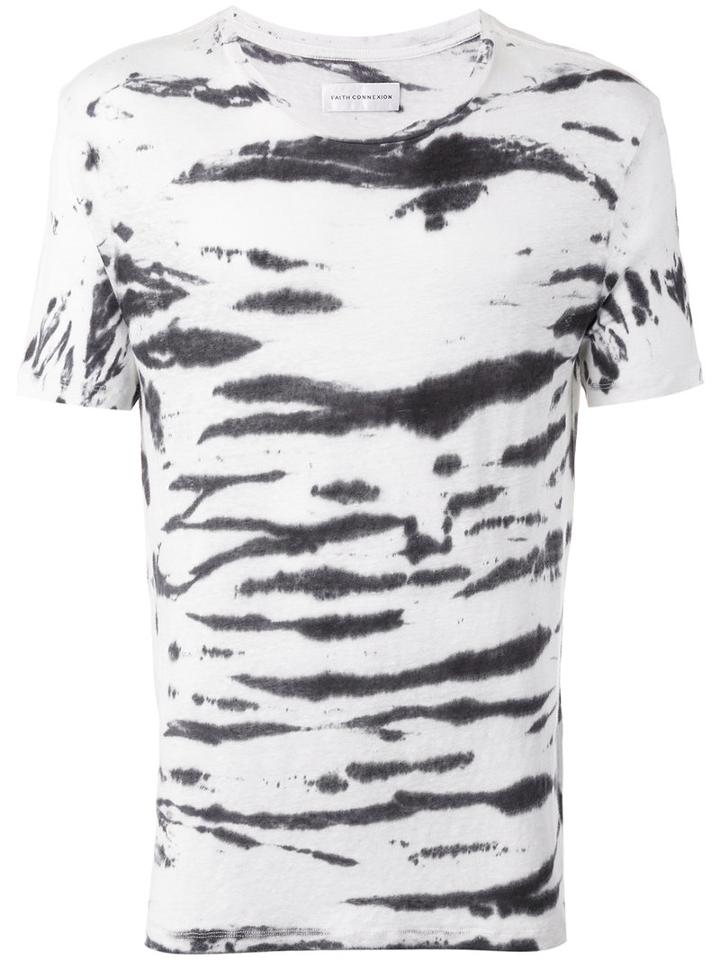Faith Connexion Striped T-shirt, Adult Unisex, Size: Small, White, Linen/flax