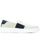 Emporio Armani Colour-block Slip-on Sneakers - Grey