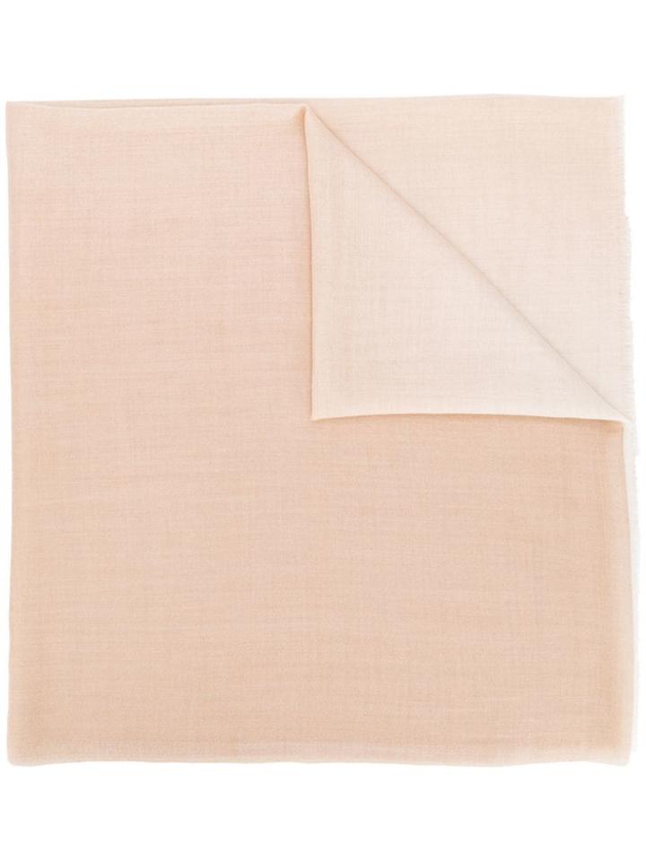 Salvatore Ferragamo Embroidered Logo Scarf - Neutrals