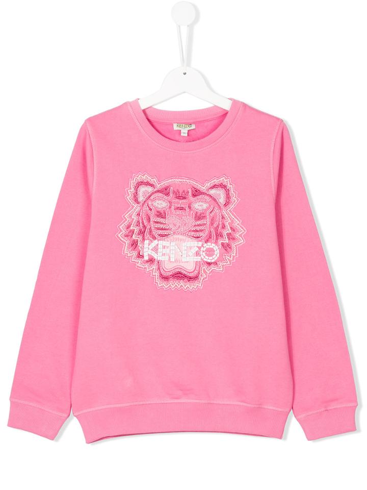 Kenzo Kids Teen Tiger Sweatshirt - Pink & Purple