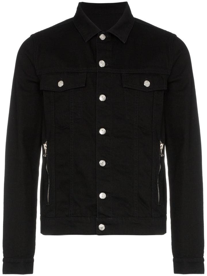 Balmain Denim Logo Jacket - Black