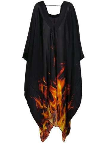 Gareth Pugh Flame Kaftan Dress - Black